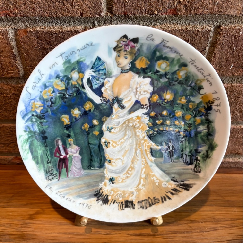 Decorative Porcelain Plate with Sarah la Femme